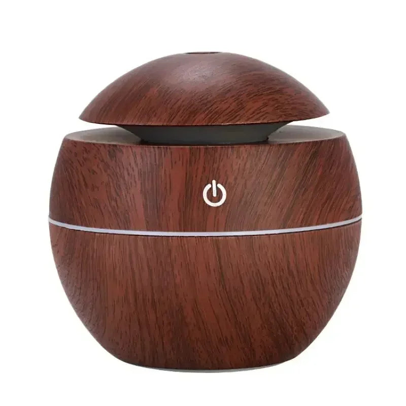 2024 New Woodgrain Vase Humidifier USB Car Office Home Color Night Light Super Silent Humidifier Holiday Gift for Friends