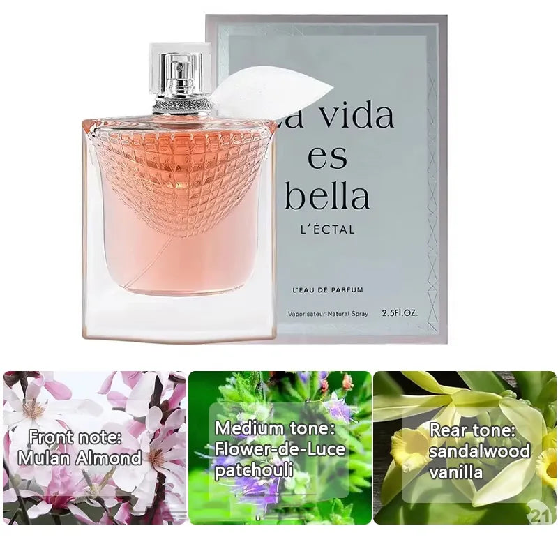 Original 75ml  Women Perfume True Love Rose Fragrance Lasting Perfume Fresh Natural Romantic Temperament Perfume