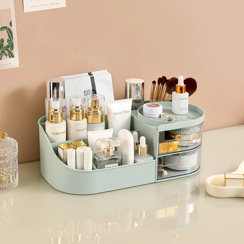 Cosmetic Storage Box  Desktop Dressing Table  Makeup Mirror  Skincare Storage Rack  Lipstick Sorting Box