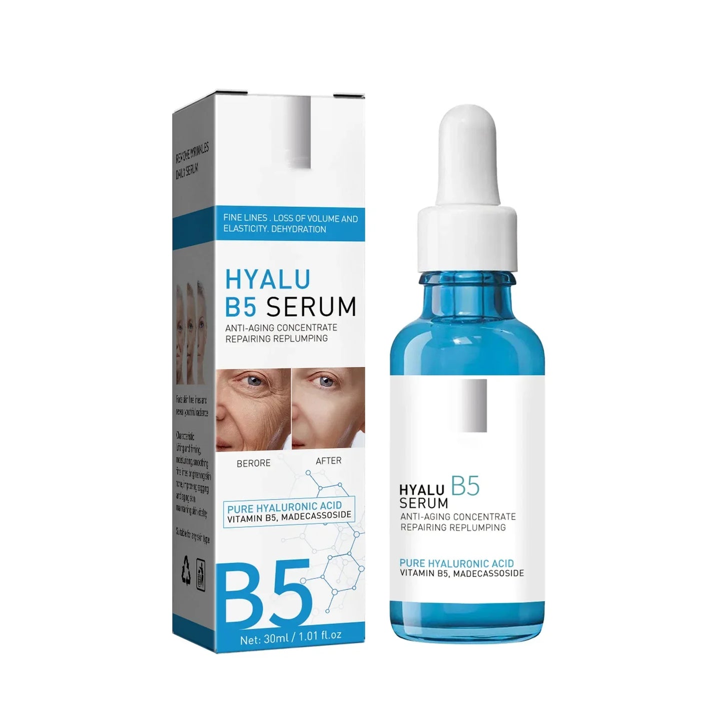 Pure Hyaluronic Acid Facial Serum Anti Wrinkle Aging Face Lift Tightening Reduce Eye Finelines Moisturizing Cosmetics NEW