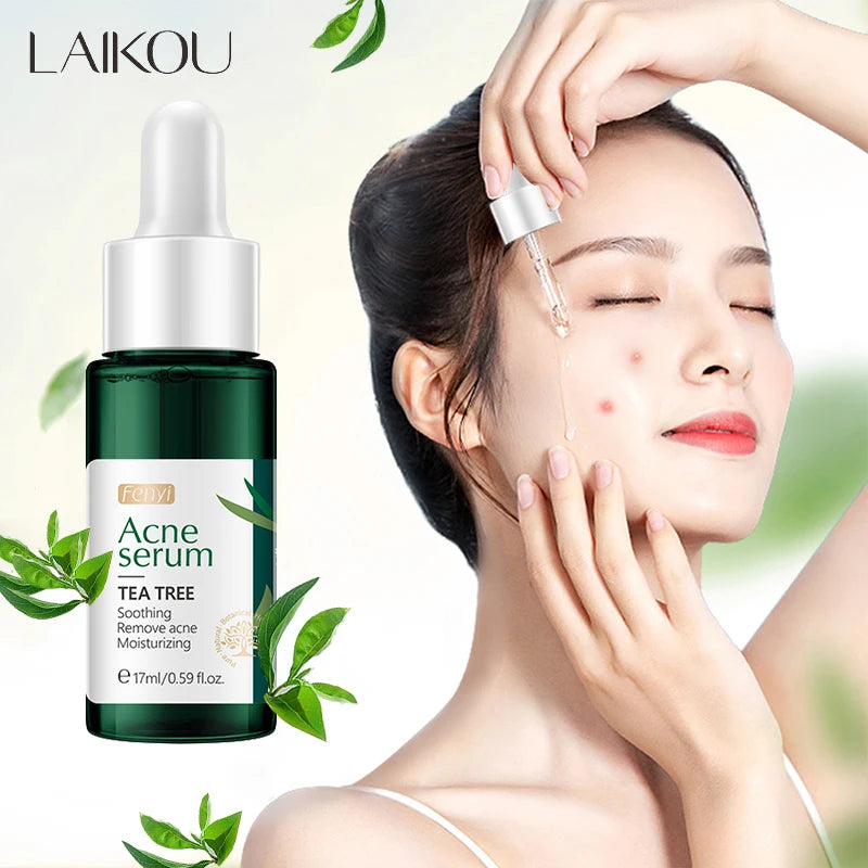 LAIKOU Green Tea Face Serum Oil-control Anti-Aging Shrink Pores Acne Treatment Whitening Moisturizing Tea Tree Essence Skin Care